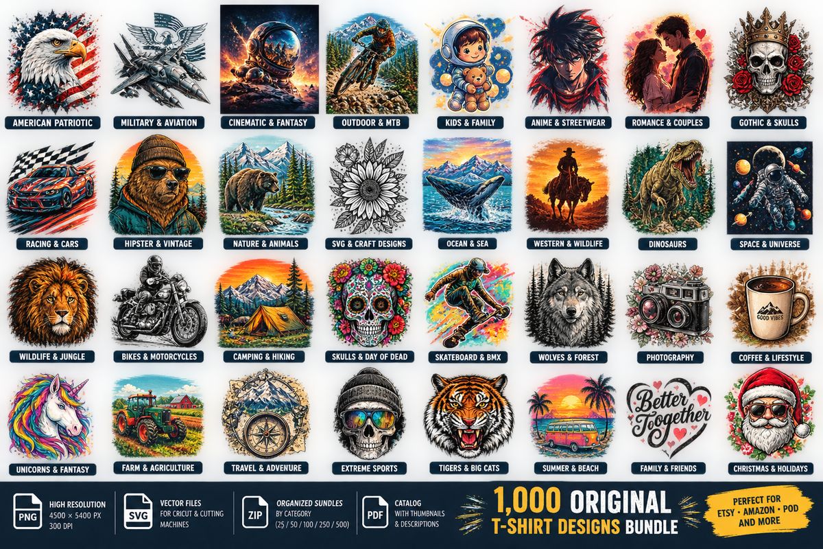 Preview of T-shirt design categories